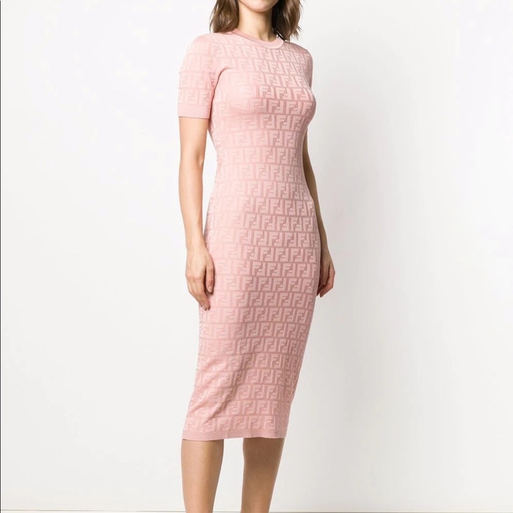 Fendi blush midi dress